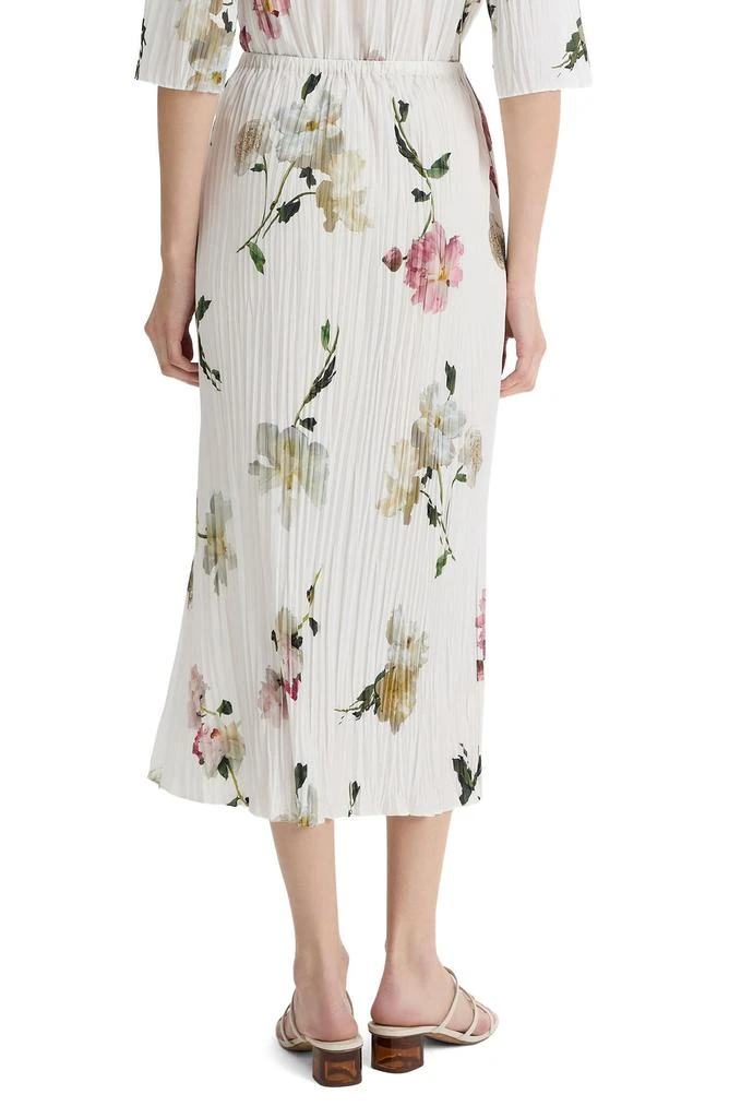 Vince Wilted Peony Plissé Drawstring Midi Skirt 2