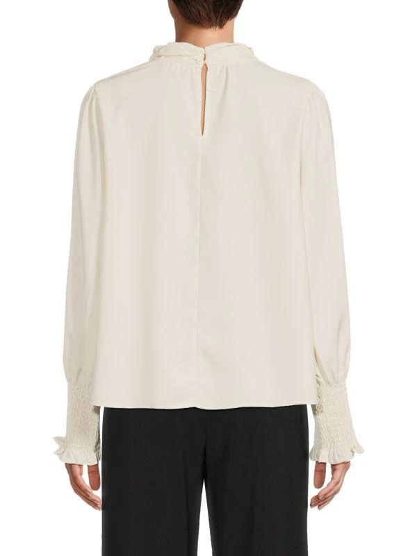 French Connection Highneck Keyhole Crepe Top 2