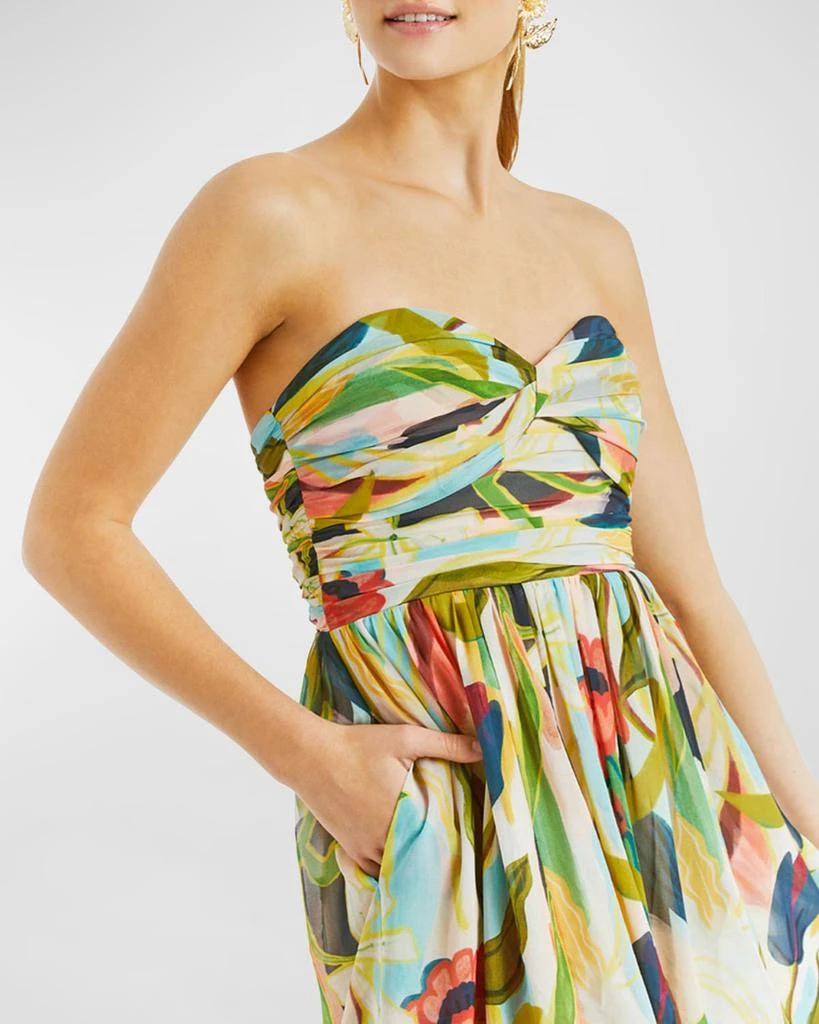 Mestiza New York Soledad Strapless Floral-Print Gown 4
