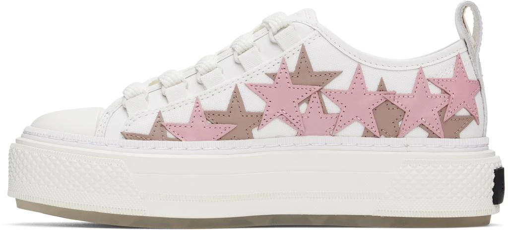 AMIRI White & Pink Stars Court Low Sneakers 3