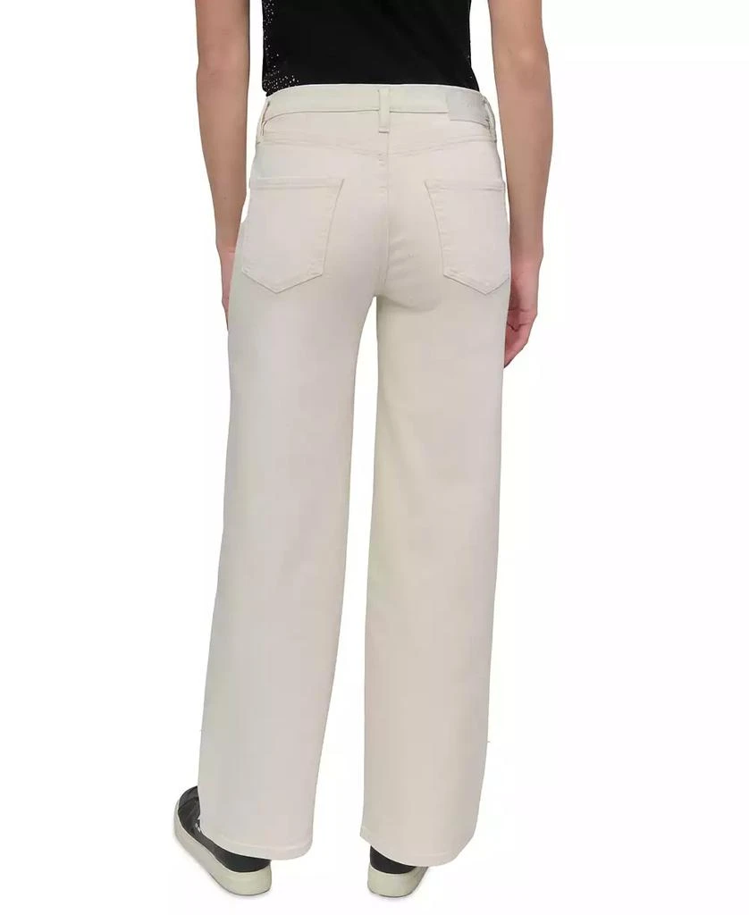 DKNY Jeans Women's High-Rise Tailored Wide-Leg Jeans 4