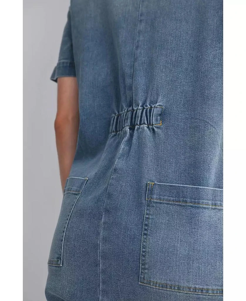 Hello Miz Maternity Nursing-Friendly Button Down Collared Short Sleeve Romper 6