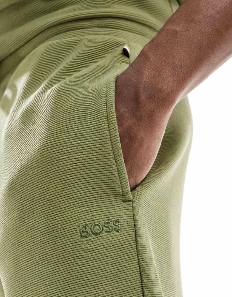 Hugo Boss Boss Bodywear co-ord ribbed shorts in green 5