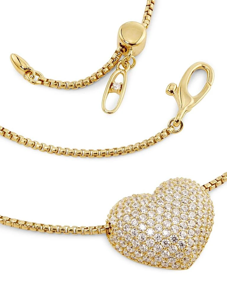 Adriana Orsini Puffy Heart 18K Gold-Plated & Cubic Zirconia Pendant Necklace 2