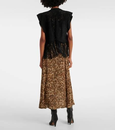 Isabel Marant Edita fringed leather vest 3