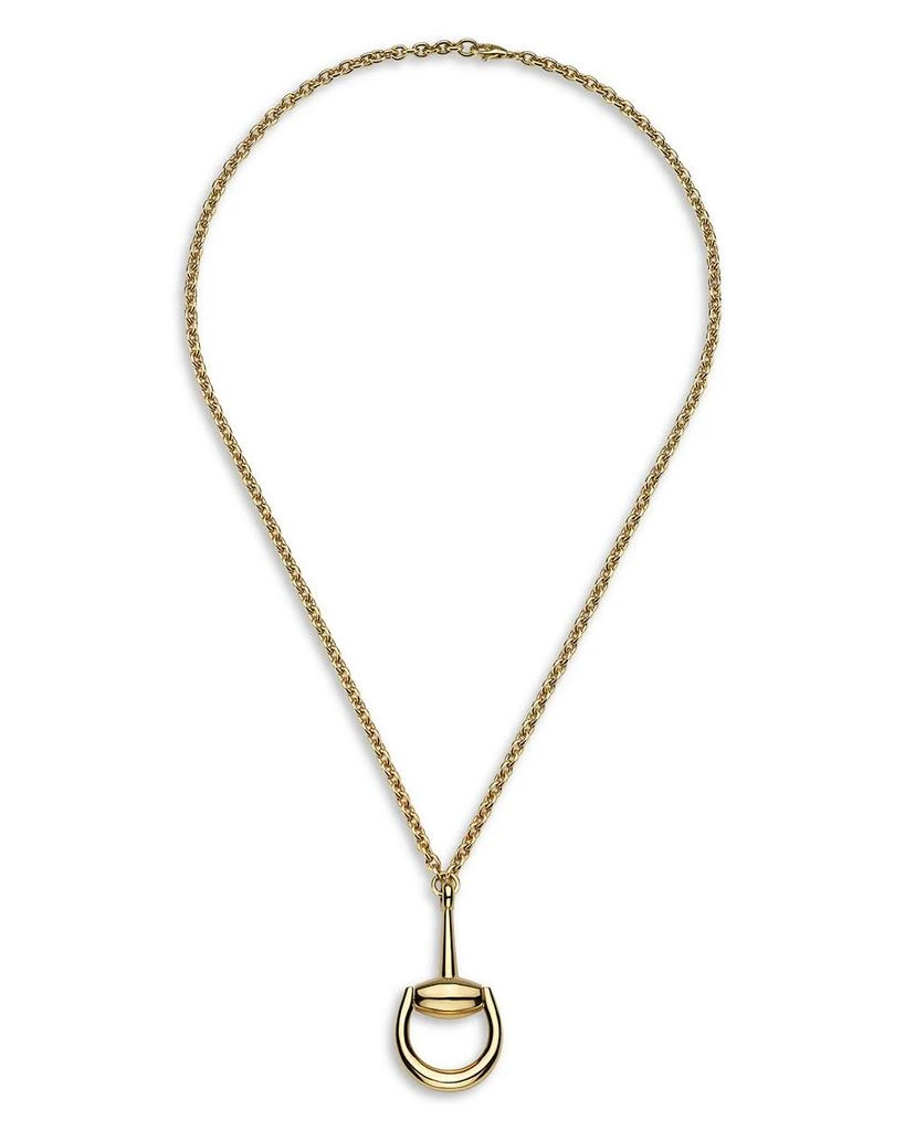 Gucci 18K Yellow Gold Horsebit Pendant Necklace, 20" 4