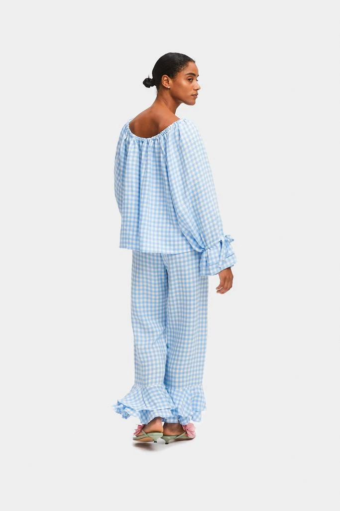 Sleeper Cha-Cha Linen Lounge Set in Blue Vichy 4