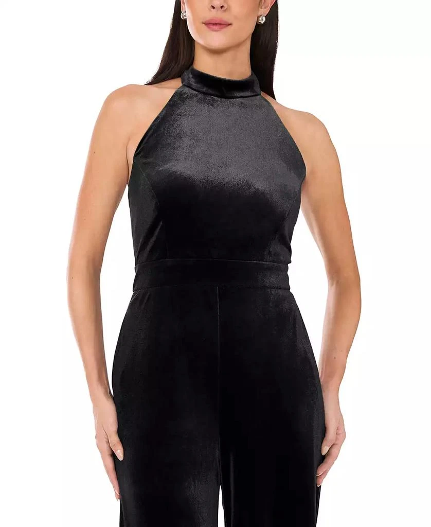 1. State Women's Tie-Neck Velvet Wide-Leg Jumpsuit 3