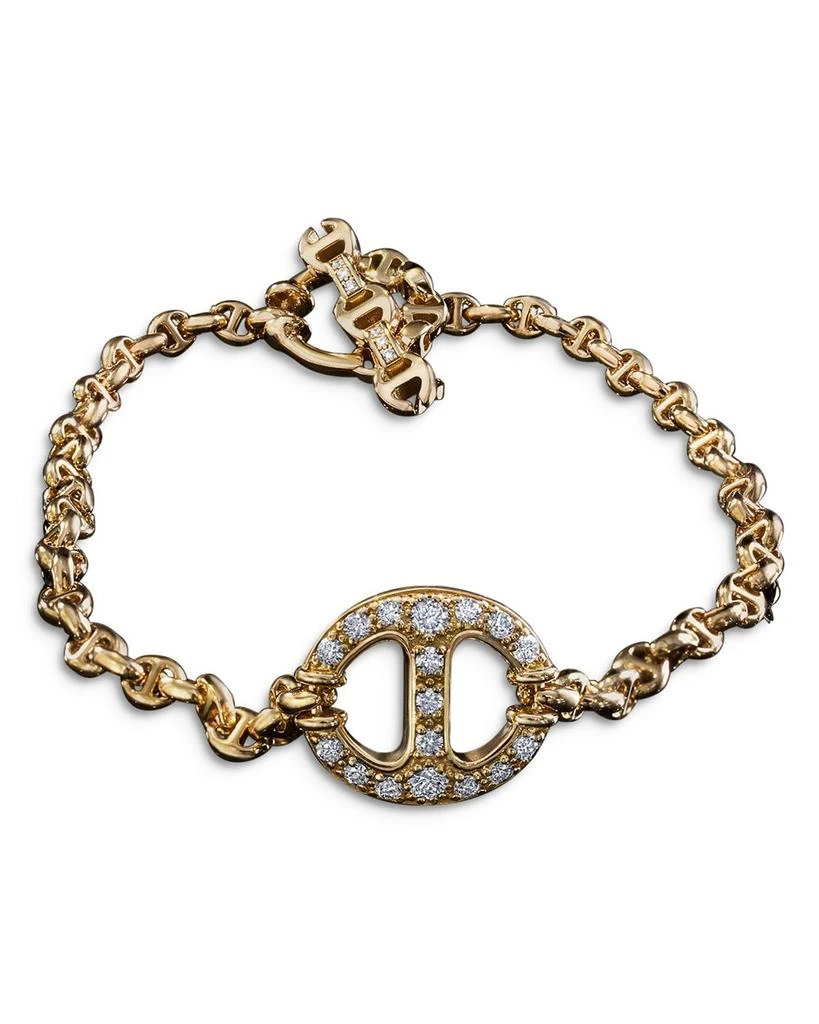 Hoorsenbuhs 18K Yellow Gold Micro Chain Bracelet with Diamonds, 0.40 ct. t.w. 1