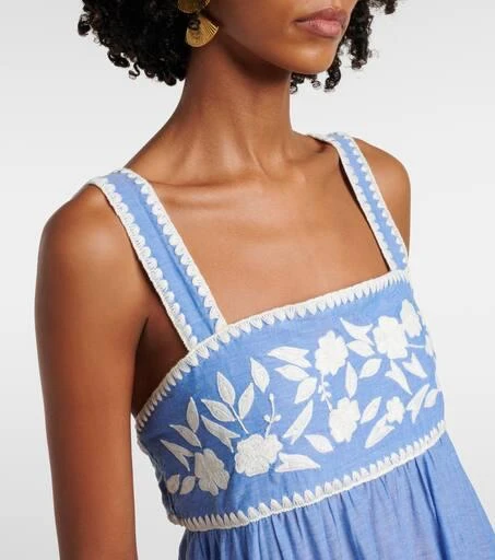 Embroidered cotton chambray midi dress  On Sale Now with Up to 20% Off |  Discover Exclusive Deals & Savings at BeyondStyle  Authentic Juliet Dunn  clothing|m|juliet dunn|e|dresses|n|w|midi dresses|women|designers|o with  Limited-Time Discounts,