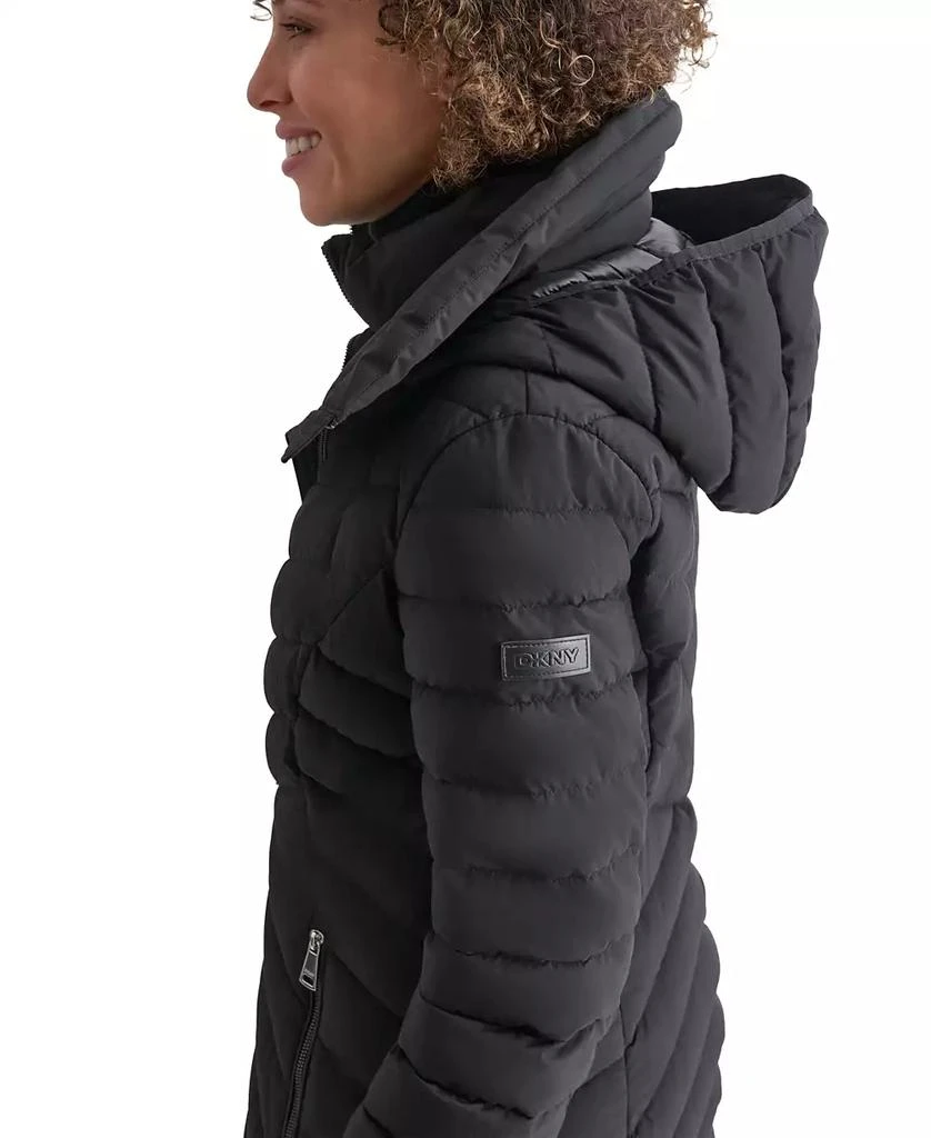 DKNY Women's Bibbed Packable Puffer Coat 5