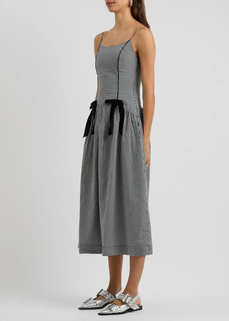 DAMSON MADDER Persephone gingham cotton midi dress  2