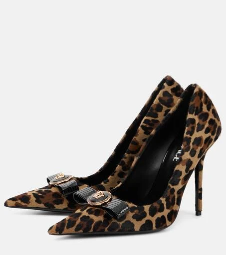 Versace La Medusa animal-print calf hair pumps 4