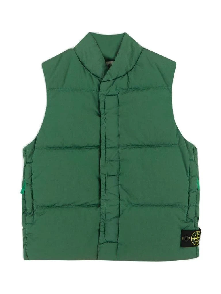 Stone Island Junior Stone Island Junior Logo-Patch Quilted Padded Gilet