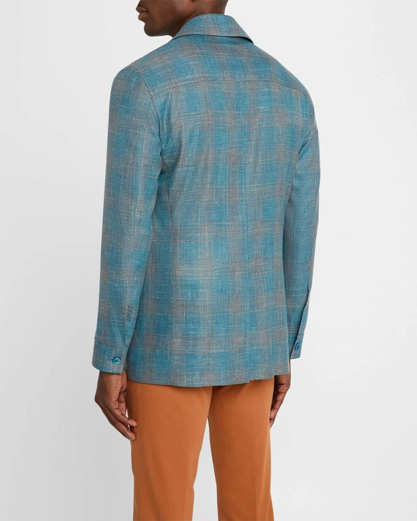 Stefano Ricci Men's Plaid Four-Pocket Field Jacket 3