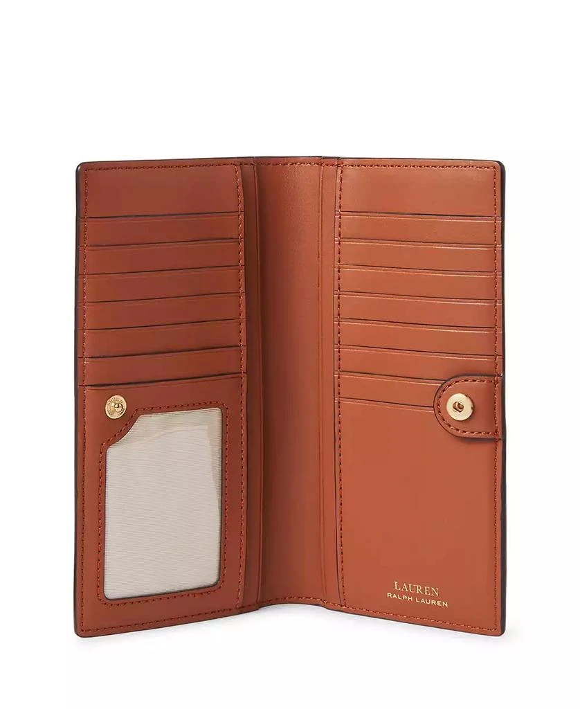 Ralph Lauren Crosshatch Leather Slim Snapped-Closure Wallet 3