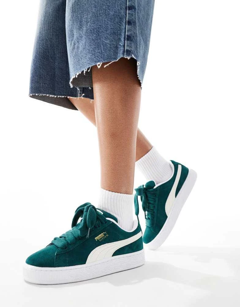 Puma Puma Suede XL trainers in green 3