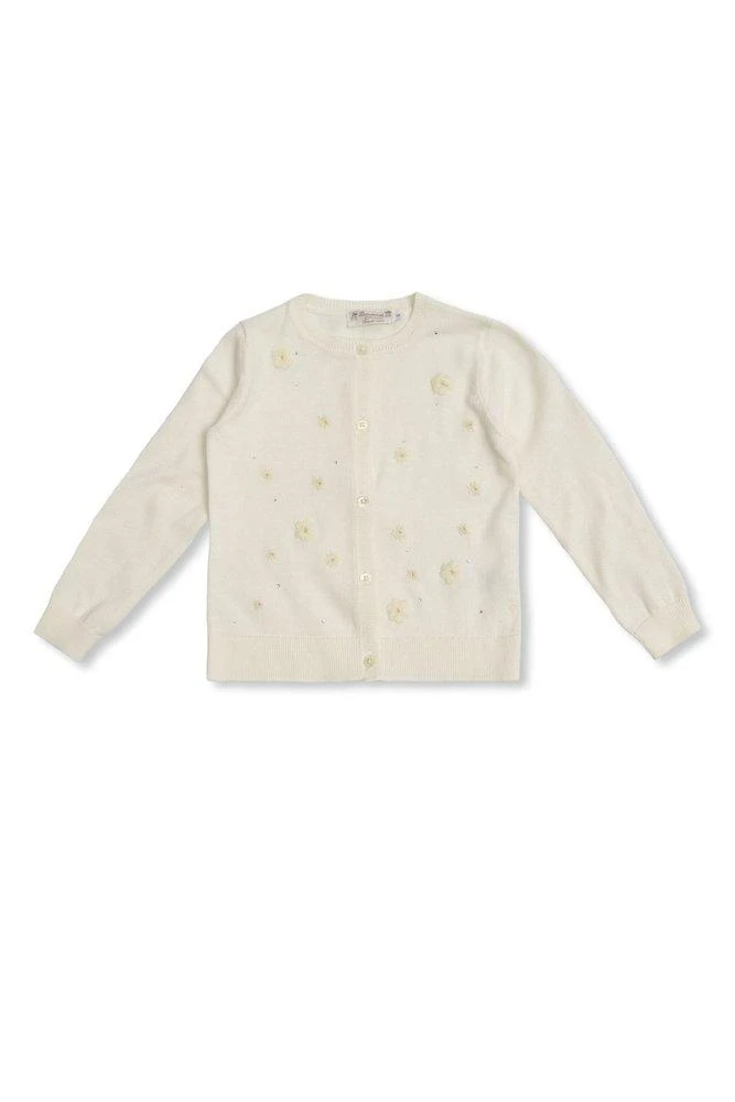 Bonpoint Bonpoint Floral-Embroidered Embellish Cardigan 1