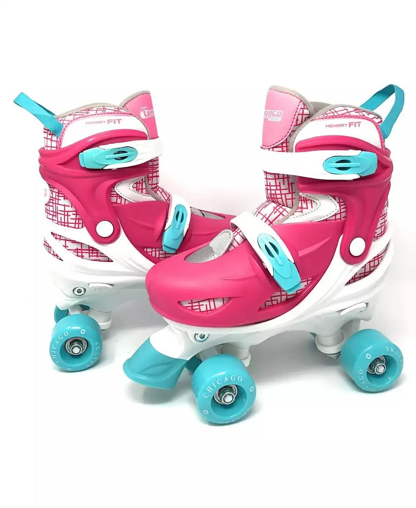 Chicago Skates Chicago Girls Adjustable Quad Roller Skate 7pc Set - Size M (1-4) 3