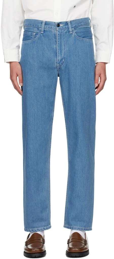 Nanamica Blue Straight-Leg Jeans 1