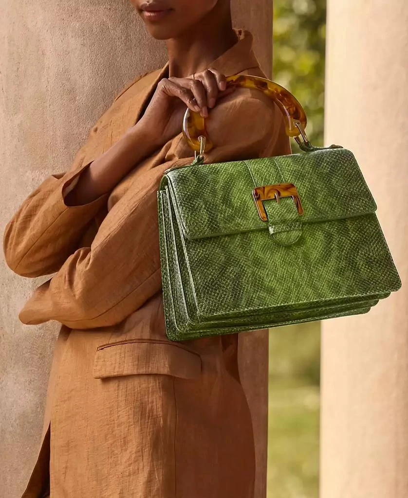 Brahmin Hallie Fern Cassatt Small Leather Satchel 1