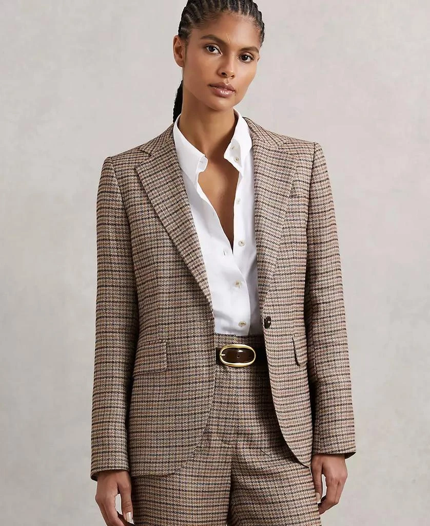 REISS Women's River Check Single-Breasted Blazer 1