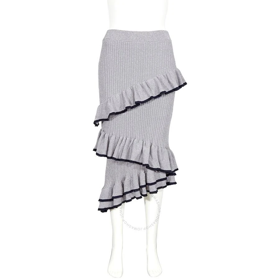 Jwon J-WON  Grey Ruffle Skirt, Size Medium 1