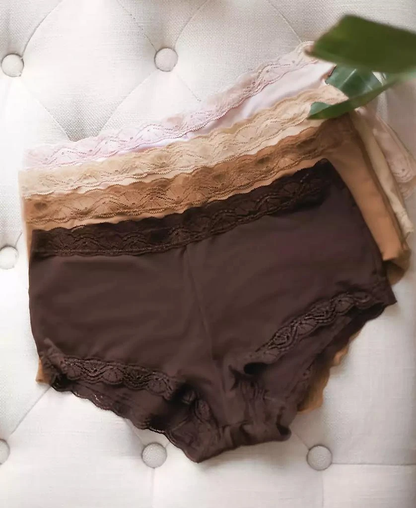 Maidenform Lace Trim Microfiber Boyshort Underwear 40760 2