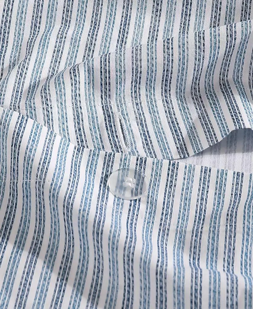 Eddie Bauer Ticking Stripe Cotton Percale 3 Piece Duvet Cover Set 6