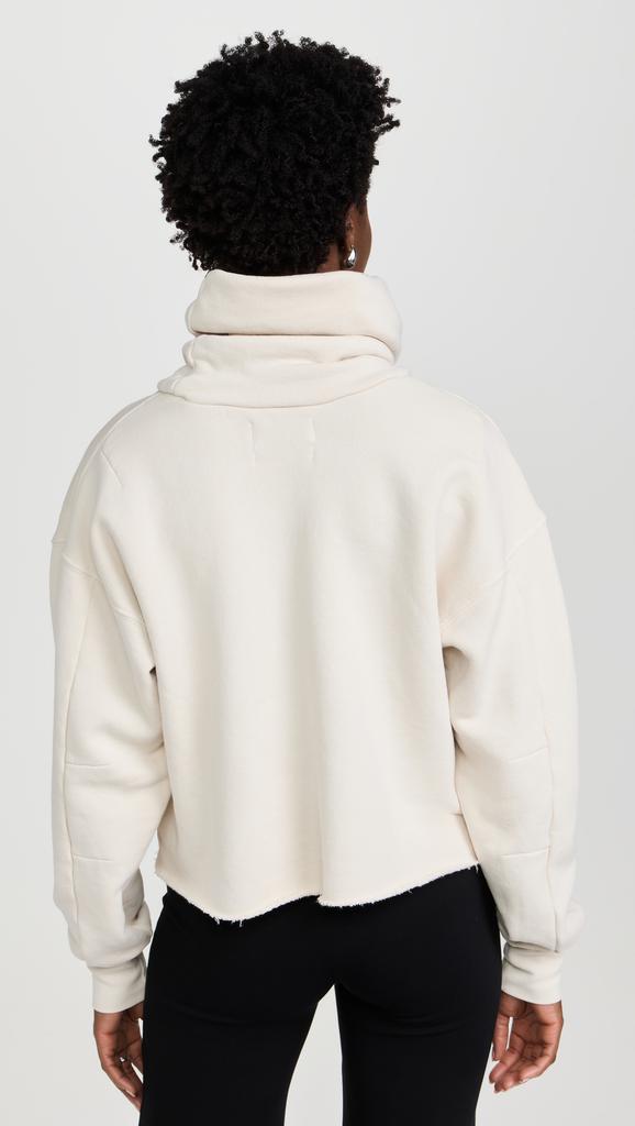Les Tien Corey Crop Cowl Neck Sweatshirt