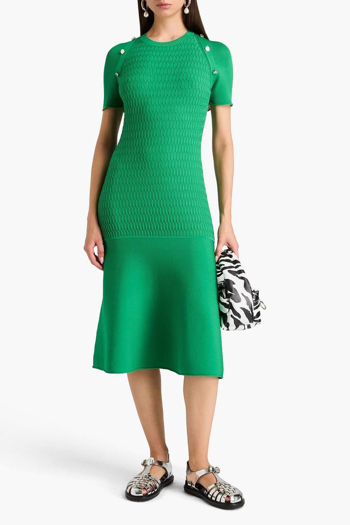 3.1 Phillip Lim Button-embellished knitted midi dress