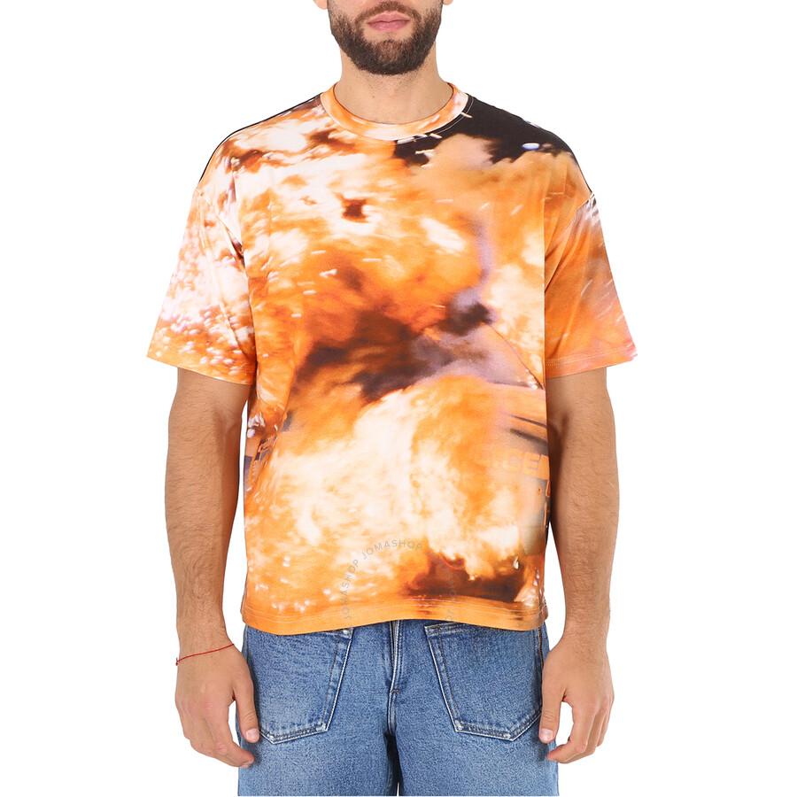 424 Men's Explosion Print Short Sleeve Cotton T-shirt