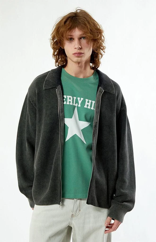 PacSun Black Zip Up Sweater 1