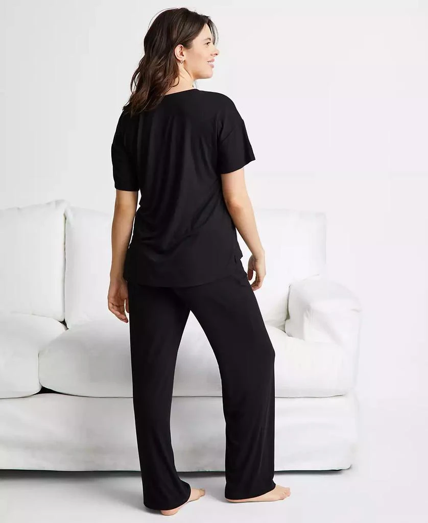 State of Day Women's 2-Pc. Ribbed Short-Sleeve Pajamas Set, Created for Macy's 2