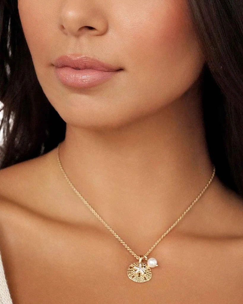 Ettika Jewelry Pavé Sand Dollar
Cultured Freshwater Pearl Pendant Necklace, 15"-18" 5