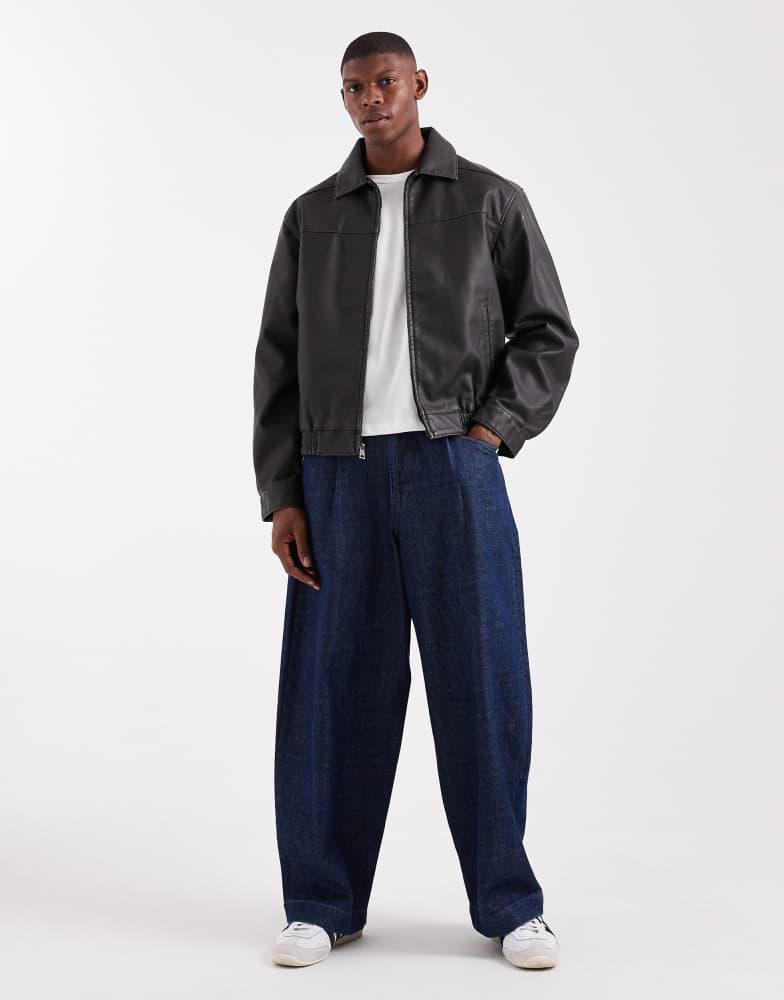 HOLLISTER Hollister vegan leather jacket in black - Jackets - Free