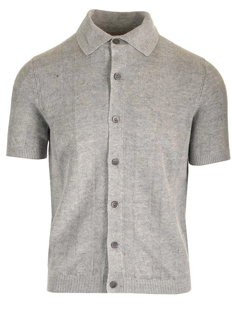 Brunello Cucinelli Brunello Cucinelli Button-Up Knitted Polo Shirt 1