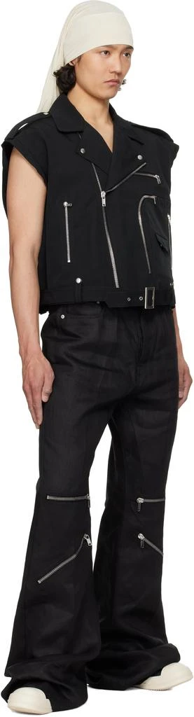 Rick Owens Black Hollywood Leather Sneakers 5
