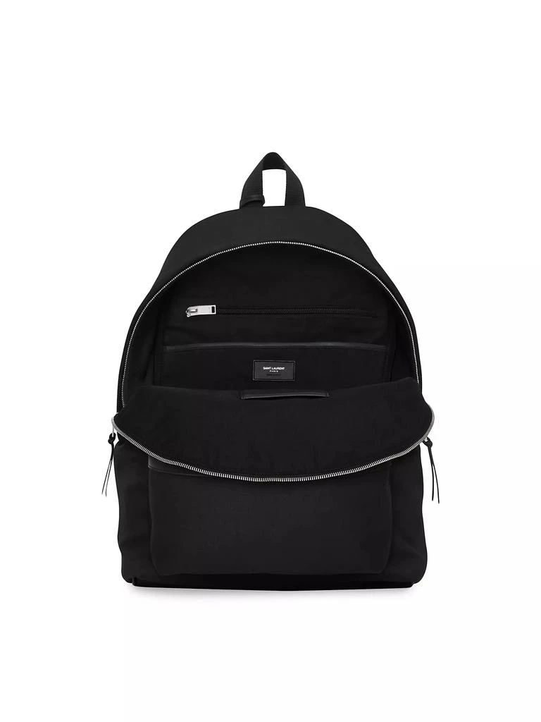 Yves Saint Laurent City Backpack in Nylon Canvas and Leather 4