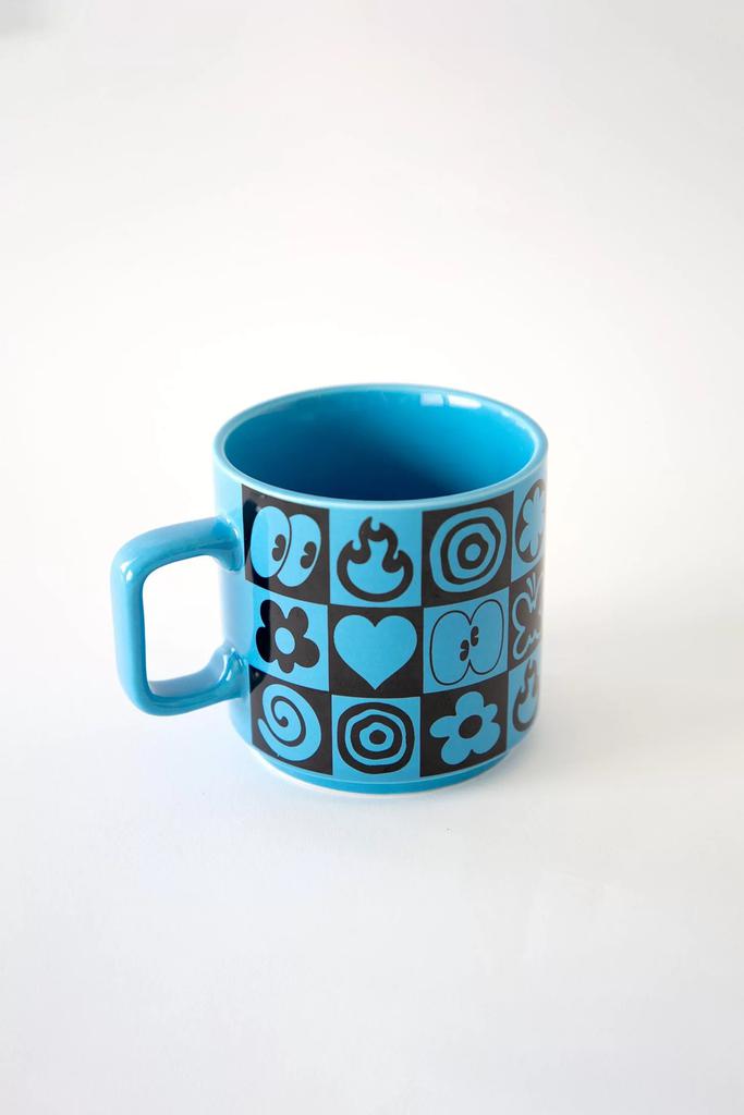 Third Drawer Down Hattie Stewart Squares Mug - Thumbnail 3