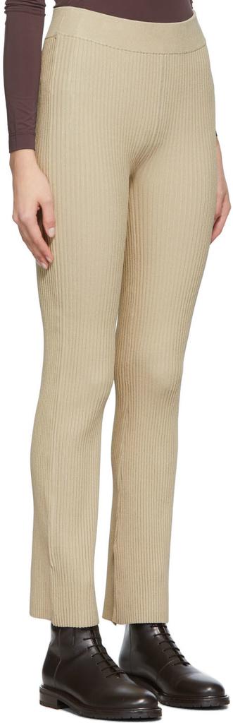 HOUSE OF DAGMAR Beige Shiloh Split Hem Leggings