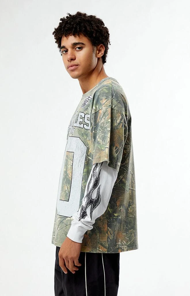 PacSun Camo LA Division 80 Layered Long Sleeve T-Shirt 2