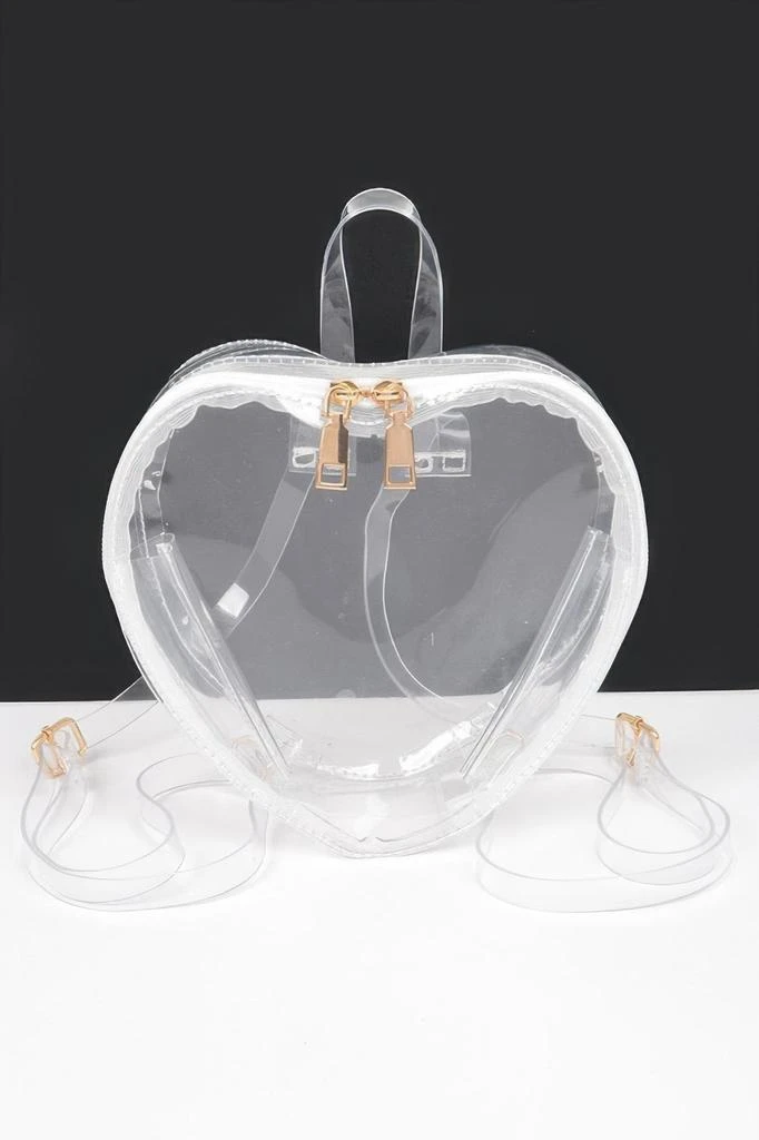 FASHNZFAB Heart Shape Clear Backpack