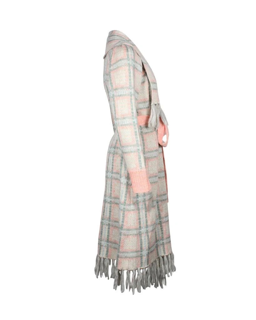 LOVESHACKFANCY Love Shack Fancy Avie Plaid Duster Coat in Multicolor Acrylic 2