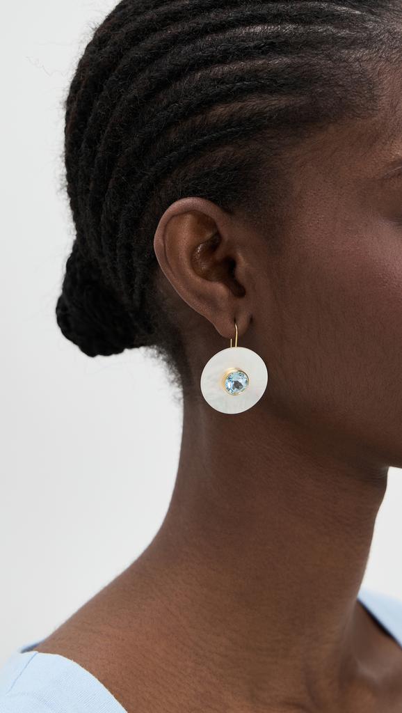 Lizzie Fortunato Taj Earrings In Blue Topaz