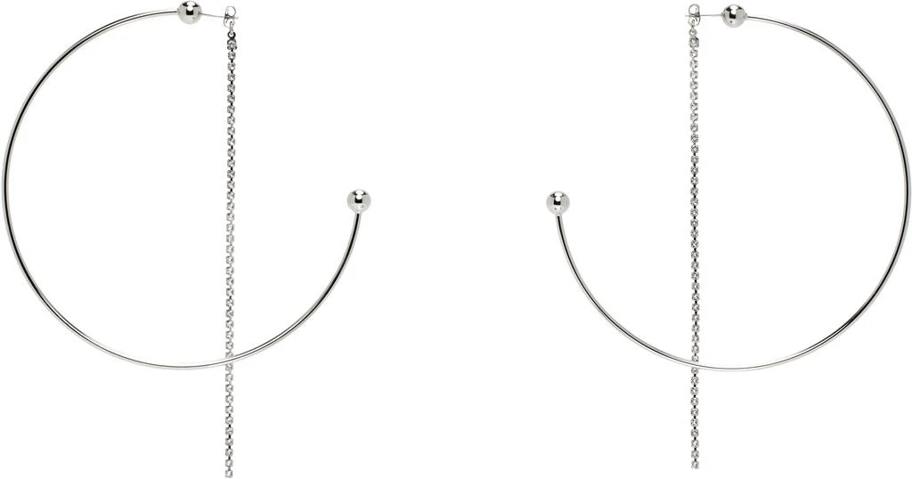 Justine Clenquet Silver Justin Crystal Earrings 1