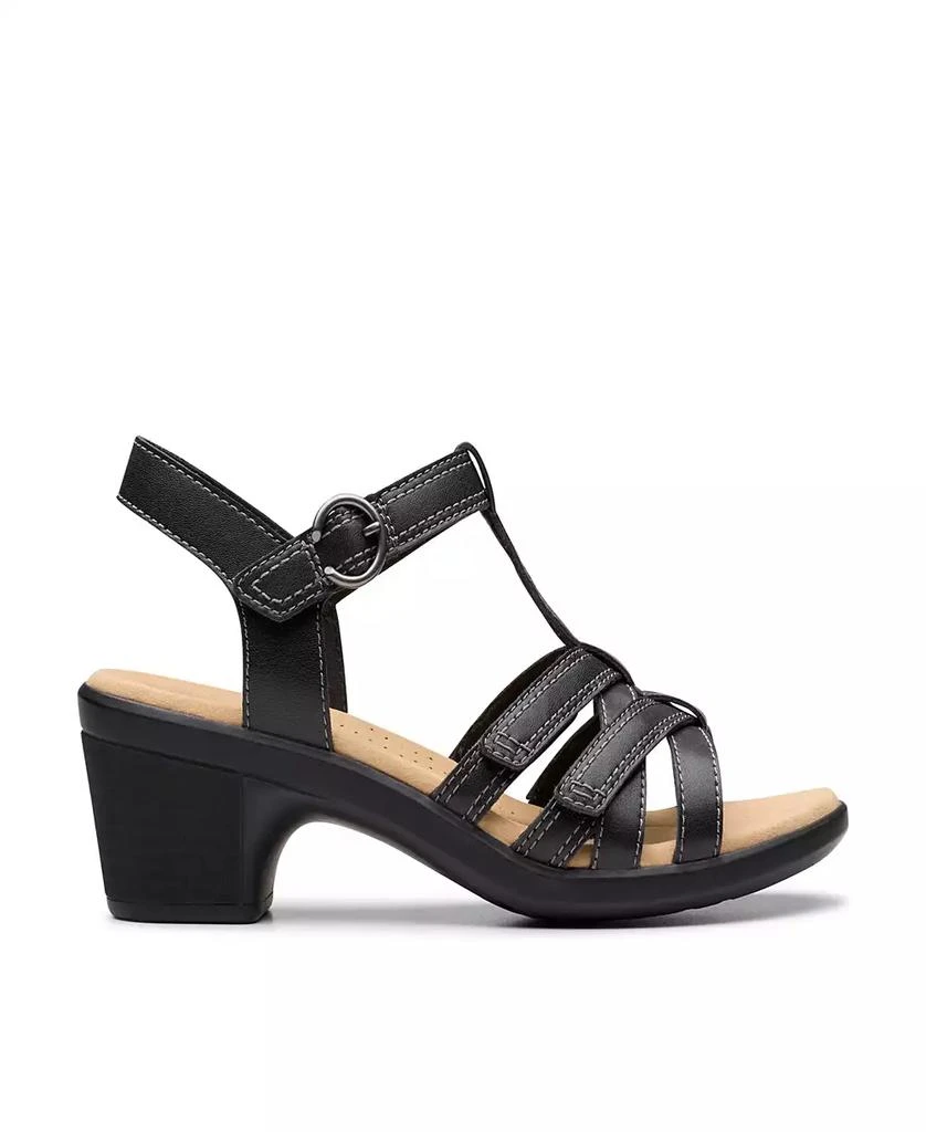 Clarks Emily2 Rose Leather Block Heel Sandals 2