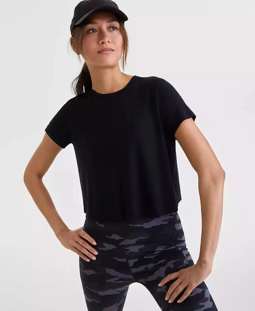 ID Ideology Women's Short-Sleeve Crewneck Knit T-Shirt, Exclusively at Macy's 1