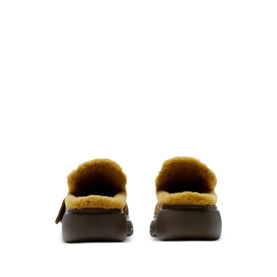Burberry Stony Suede and Shearling Stony Mules 2