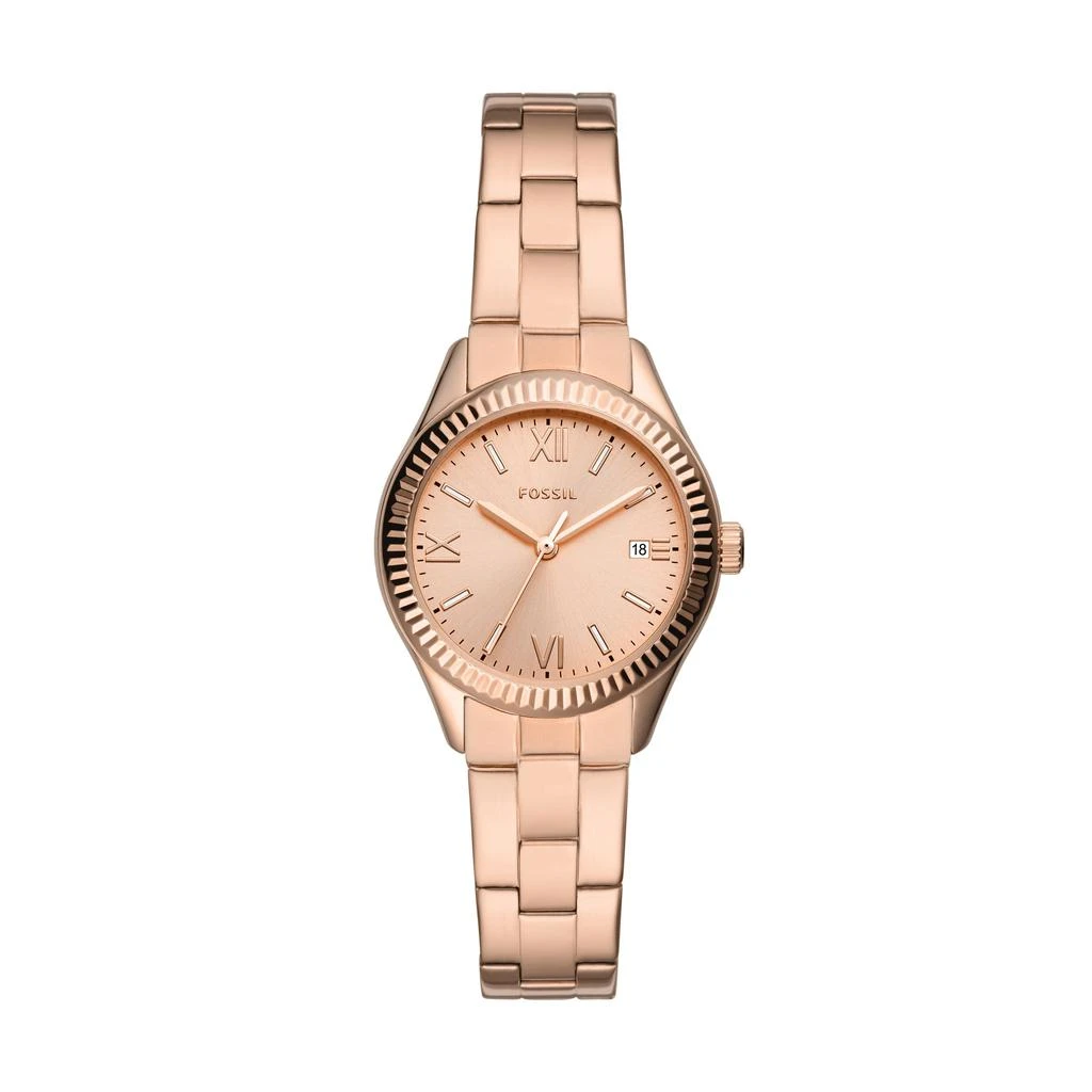 Fossil Fossil Women's Rye Three-Hand Date, Rose Gold-Tone Stainless Steel Watch 1